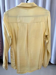 Yellow Long Sleeve Casual Blouse