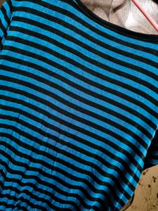 ADDITIONS by CHICO'S Striped V-Neck T-Shirt - Supe