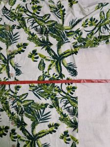 Tropical Leaf Print Men's Shirt
