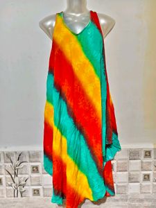 🔥 BUY 1, GET 1 FREE 🔥Tie-Dye Layered Ethnic Gown