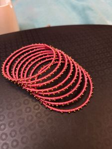 Pink &amp; Golden Traditional Bangles Set 💗✨