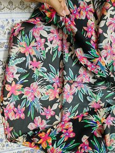 Tropical Floral Tiered Tunic Top