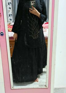 Women's Black Printed Kurti