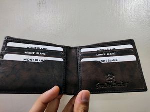 MONT BLANC LEATHER WALLET ( BROWN )