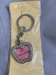 Apple Shaped Photo Frame Keychain