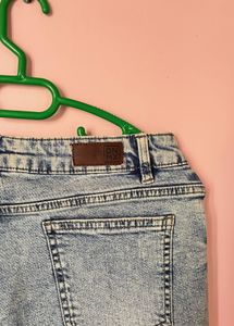 Womens Acid Wash Ripped Jeans