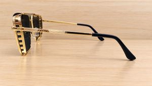 Stylish Gold Frame Square Sunglasses