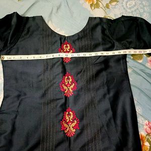 Black Kurta with silk dupatta