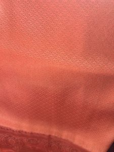 Peach Silk Saree with original unstitched blouse