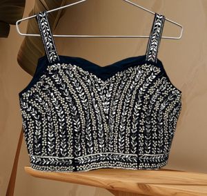 Elegant Blue Lehenga Choli (free size )