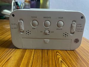 Modern White Digital Alarm Clock