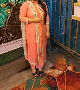 Elegant Pink Dress Material with Embroidery