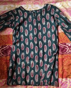 Green Paisley Print Kurti