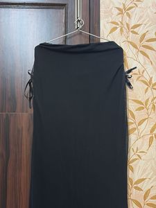 Elegant Black Mesh Ethnic Skirt