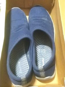 Bata Comfortable Navy Blue Slip-On Shoes