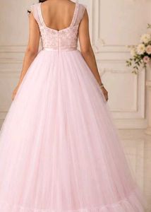 Elegant Pink Embellished Gown