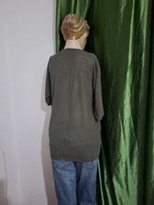 Gray Knit Tunic Top