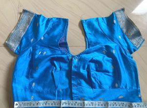 Vibrant Blue Silk Saree