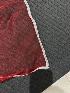 Elegant Red Sheer Dupatta