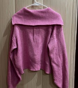 Boohoo Pink Knit Pullover Sweater