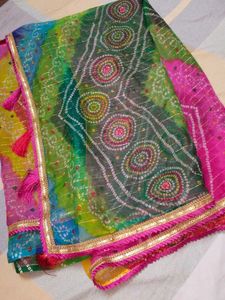 Vibrant Tie-Dye Bandhani Dupatta