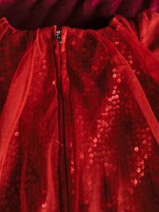 peppermint red sequince dress