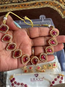 Exquisite Ruby & Diamond Necklace Set
