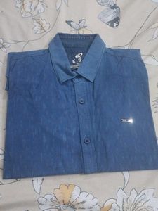 Men's Blue Denim Casual Shirt