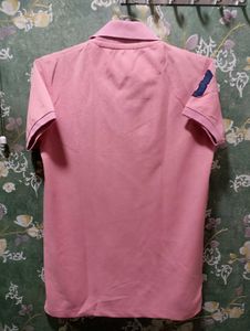 us polo l size black and peach colour T-shirt