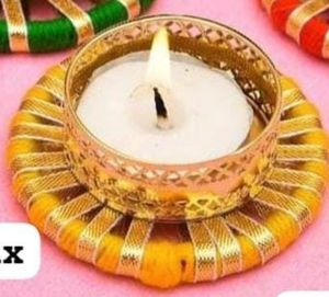 10 Decorative Candle Holder without wax random col