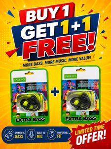 Earphones buy one get1 free