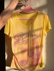 Yellow Embellished T-Shirt