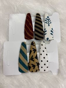 Boho Chic Fabric Hair Clips Set 6piece