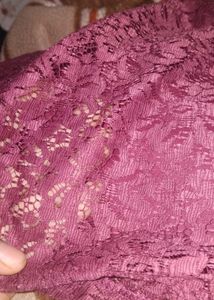 Elegant Mauve Lace Dress