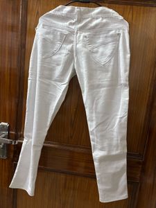 White jeans and legging for women