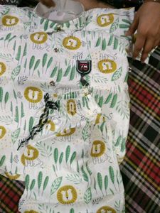 Cute Lion Print Shirt for Boys