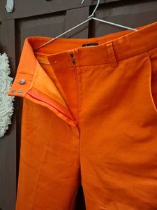 Bright Orange Flared Trousers