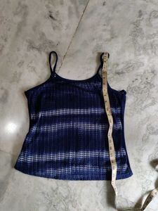 Blue Mesh Cover-Up Top