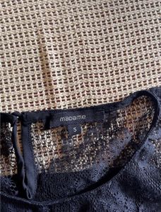 Elegant Black Lace Detail Blouse