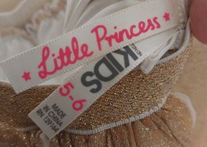 Kids NEW 5-6 years Girls Gold &amp; White Tulle Skirt