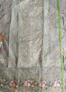 Unstitched Embroidered Kurta Set
