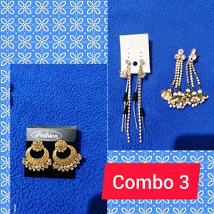 combo of 3 Earrings Set
