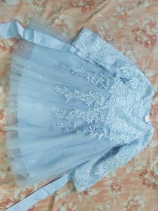 Ethereal Baby Blue Lace Dress