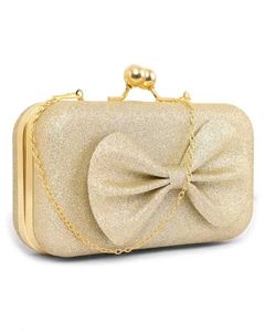 Sparkly Bow Clutch Bag