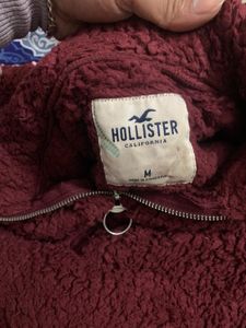 Hollister Cozy Borg Fleece Quarter Zip Pullover