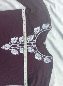 Embroidered Short Cotton Kurti