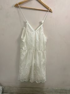 Elegant White Lace Mini Dress