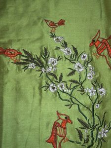 Embroidered Green short Kurti