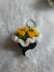 Handmade Crochet bouquet Keychain