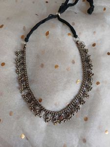 Brass handmade Vintage Silverlookalike Necklace